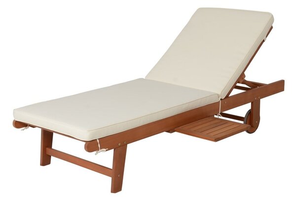 Drevené záhradné ležadlo v krémovo-prírodnej farbe San Diego – Garden Pleasure