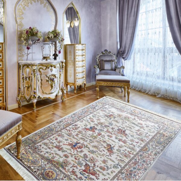 Koberec Exkluzívny Qum Silk 10 krémový
