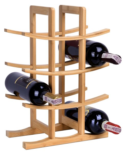 ViaDomo Via Domo - Bambusový stojan na víno Fantasia - prírodný - 29x42x16 cm