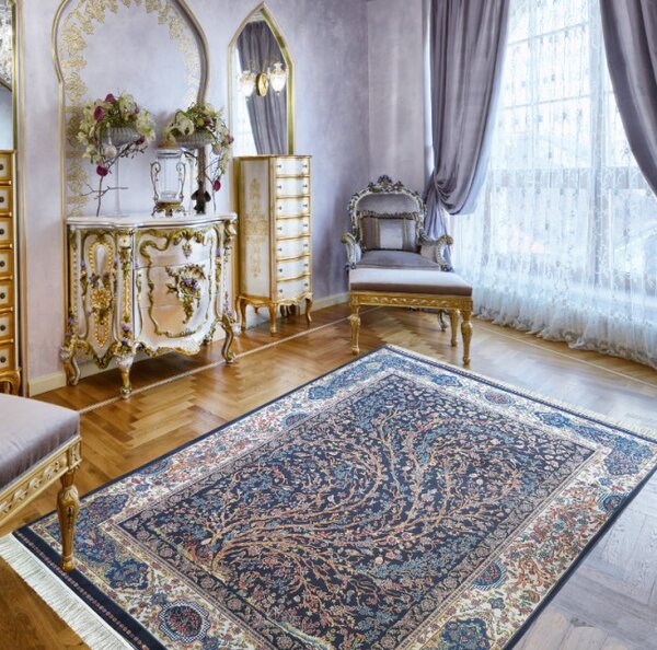 Koberec Exkluzívny Qum Silk 11 modrý