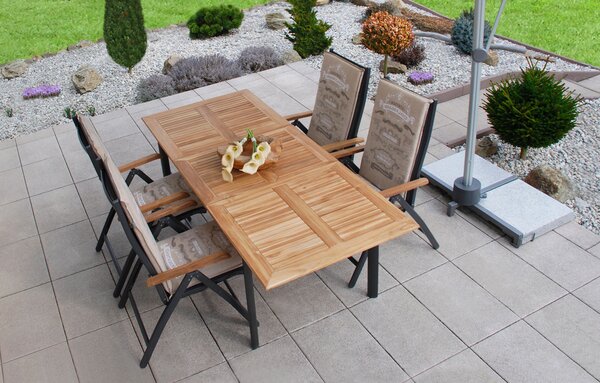 Doppler CONCEPT TEAK FSC® polohovacie záhradné kreslo Doppler
