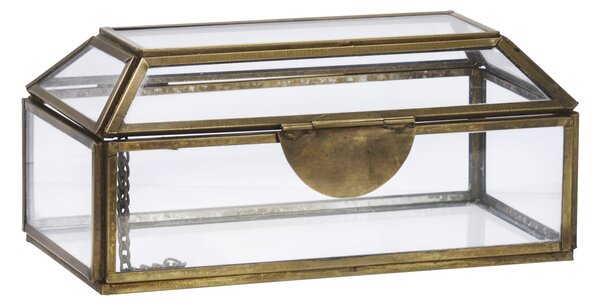 Sklenený box Aged Brass