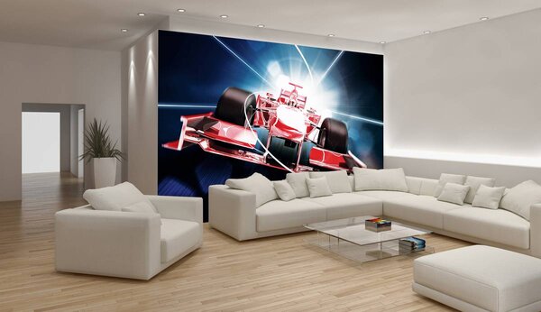 Fototapeta - Červená formula 1 3D F1 (152,5x104 cm)