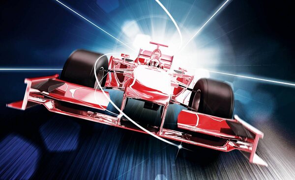 Fototapeta - Červená formula 1 3D F1 (152,5x104 cm)