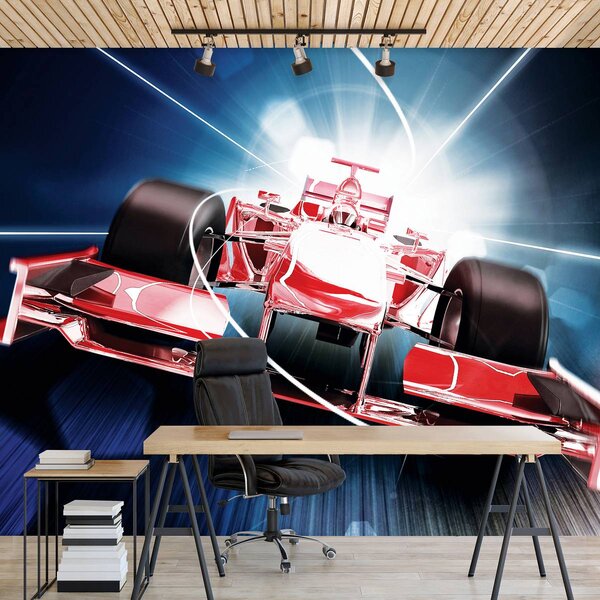 Fototapeta - Červená formula 1 3D F1 (152,5x104 cm)