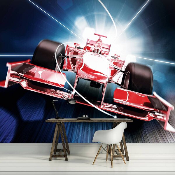 Fototapeta - Červená formula 1 3D F1 (152,5x104 cm)