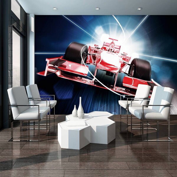 Fototapeta - Červená formula 1 3D F1 (152,5x104 cm)