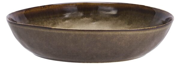 Kameninová servírovacia misa Brown Ø 27,5 cm
