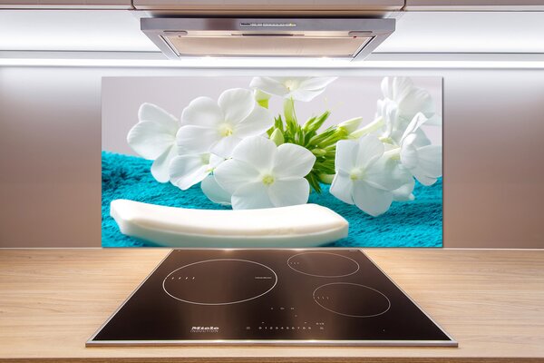 Panel do kuchyne Biele kvety spa pl-pksh-100x50-f-89406381