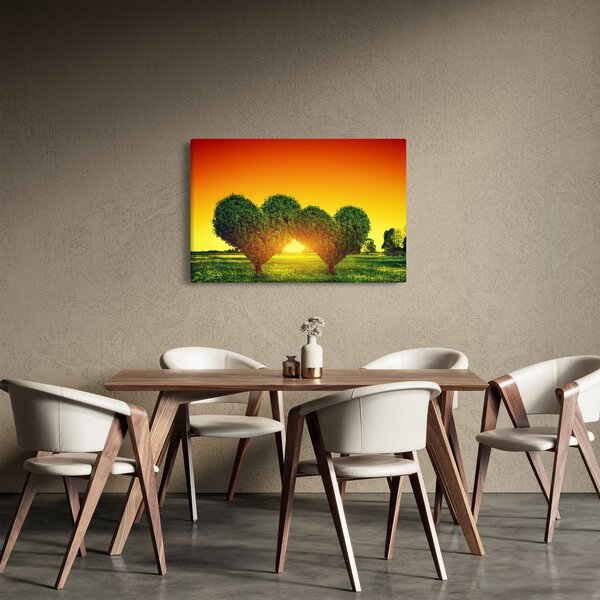 Obraz - Srdce v korunách stromov (90x60 cm)