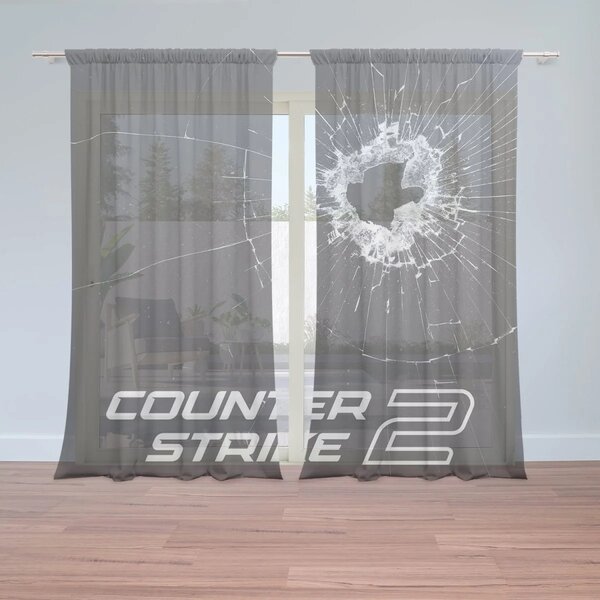 Sablio Záclony Counter Strike 2 Priestrel: 2ks 150x250cm