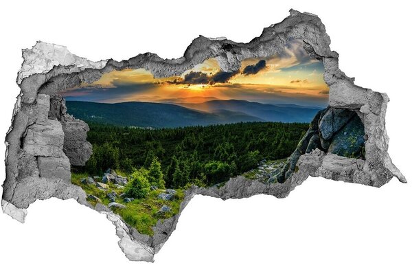 Diera 3D v stene nálepka Horské panorama nd-b-118999415