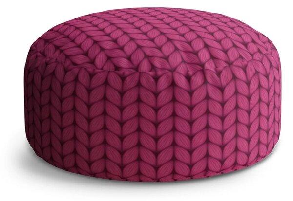 Sablio Taburet Pletenie vo fuksiovej farbe: 38x48 cm
