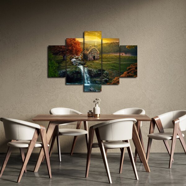 Obraz Chalupku v rozprávkovej krajine (150x105 cm)