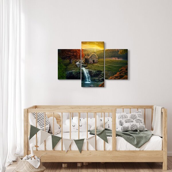 Obraz Chalupku v rozprávkovej krajine (90x60 cm)