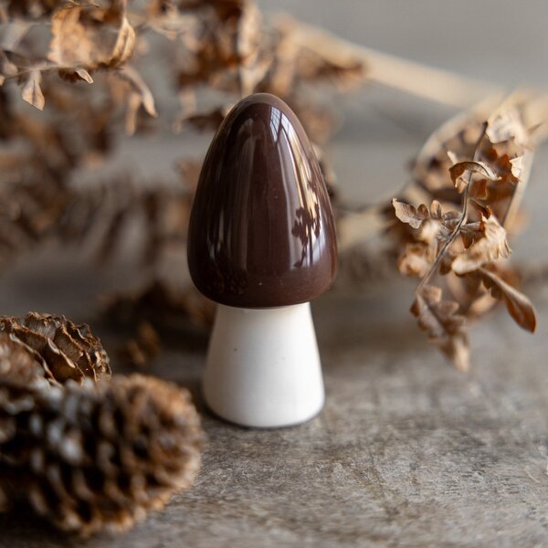 Jesenná dekorácia Huba Bohult Brown 6 cm