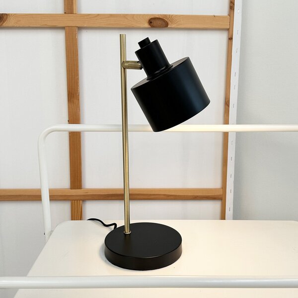 Stolové Lampa Dyberg Larsen, Ocean, Čierna, Spálňa, Kov, Škandinávsky