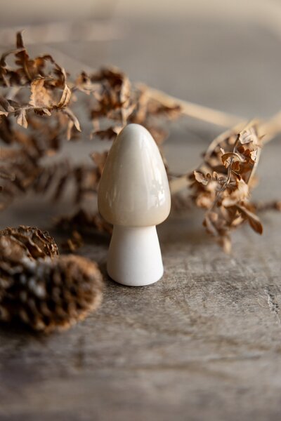 Jesenná dekorácia Huba Bohult Beige 6 cm