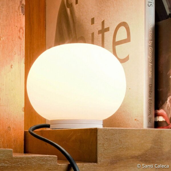 Stolové Lampa FLOS, GLO-BALL, stmievateľné, Biela, Obývacia izba, Sklo, Dizajnový