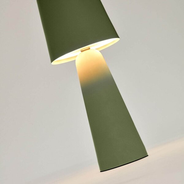 MUZZA Vonkajšia stolná lampa Reynas zelená