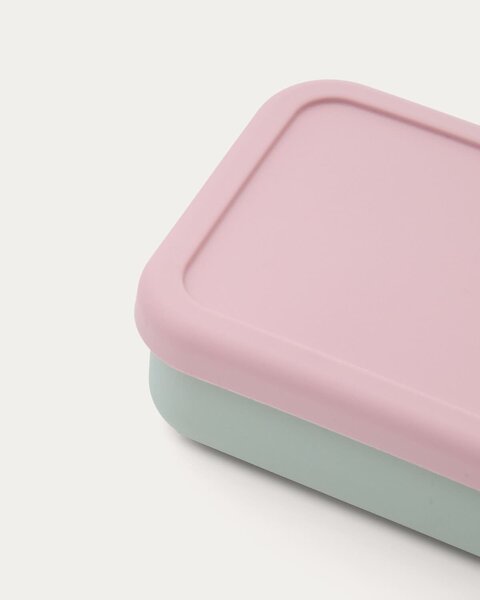 MUZZA Detský box na desiatu Lilly ružovo-zelená