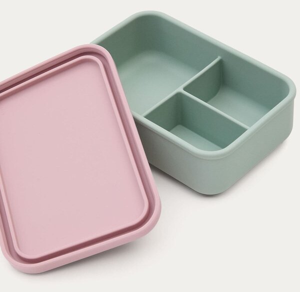 MUZZA Detský box na desiatu Lilly ružovo-zelená
