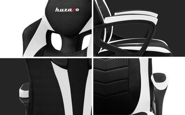 Herná stolička Force - 2.5 biela mesh