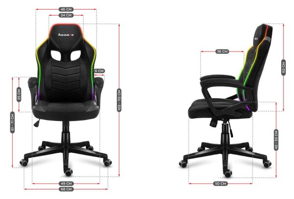Herná stolička Force - 2.5 RGB carbon mesh