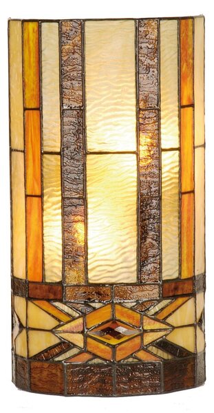 Nástenná lampa Tiffany Amsterdam - 20 * 11 * 36 cm 2x E14 / Max 40W - Clayre & Eef