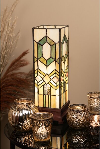 Stolná lampa Tiffany Gonos - 12,5 * 35 cm 1x E14 / max 40W - Clayre & Eef