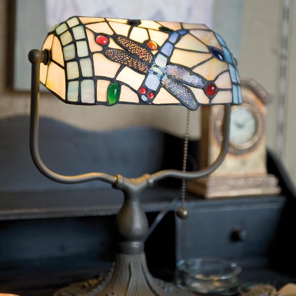 Stolná lampa Tiffany - 27 * 20 * 36 cm 1x E27 - Clayre & Eef