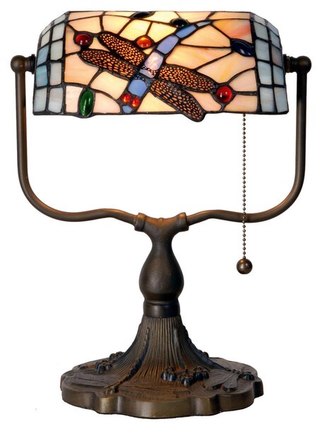 Stolná lampa Tiffany - 27 * 20 * 36 cm 1x E27 - Clayre & Eef
