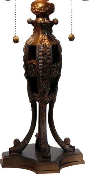 Stoln9 lampa Tiffany Dark dragonfly - Clayre & Eef