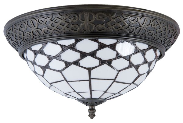 Stropné svietidlo Tiffany Roof - Ø 38 * 19 cm / E14 / Max. 2x40 Watt - Clayre & Eef