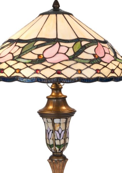 Stolná lampa Tiffany Lovely Tulip - Ø 40*60 cm - Clayre & Eef