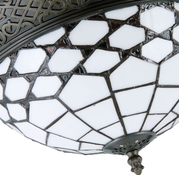 Stropné svietidlo Tiffany Roof - Ø 38 * 19 cm / E14 / Max. 2x40 Watt - Clayre & Eef