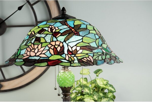 Stolní Tiffany lampa Roof - Ø 41*65 cm - Clayre & Eef