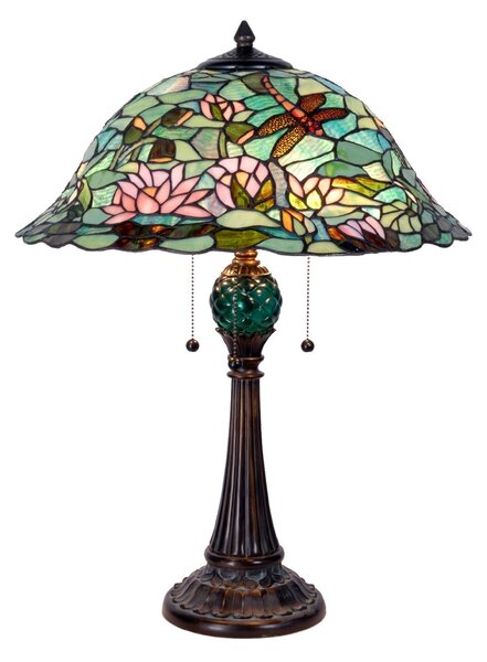 Stolní Tiffany lampa Roof - Ø 41*65 cm - Clayre & Eef