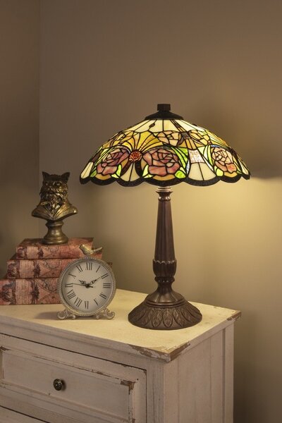 Clayre & Eef Stolní lampa Tiffany Butterfly - Clayre & Eef