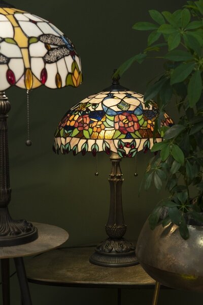 Stolná lampa Tiffany Grapevine - Ø 41*67 cm - Clayre & Eef