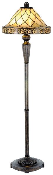 Stojaca lampa Tiffany Filigree - Ø 46 * 168 cm 2x E27 / Max 60W - Clayre & Eef