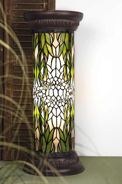 Stojaca lampa Tiffany - Ø 31 * 78 cm 1x E27 / Max 60W - Clayre & Eef