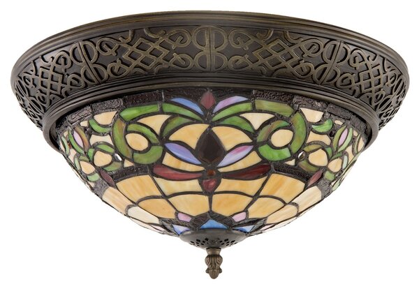 Stropné svietidlo Tiffany Bend - Ø 38 * 20 cm - Clayre & Eef