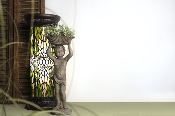 Stojaca lampa Tiffany - Ø 31 * 78 cm 1x E27 / Max 60W - Clayre & Eef
