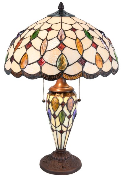 Stolná lampa Tiffany Sun stones - 40 * 60cm 2x E27 / 60W - Clayre & Eef