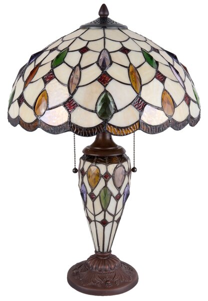 Stolná lampa Tiffany Sun stones - 40 * 60cm 2x E27 / 60W - Clayre & Eef