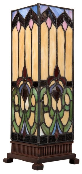 Stolná lampa Tiffany Bend - 12 * 12 * 35 cm - Clayre & Eef