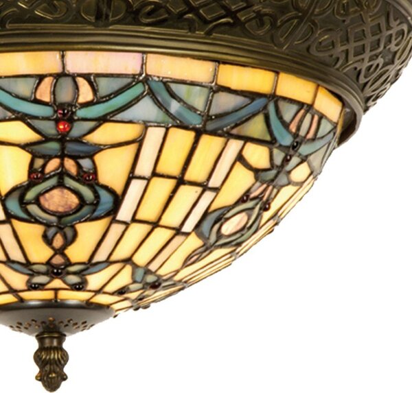 Stropné svietidlo Tiffany Alloment - Ø 38*19 cm 2x E14 / Max 40W - Clayre & Eef