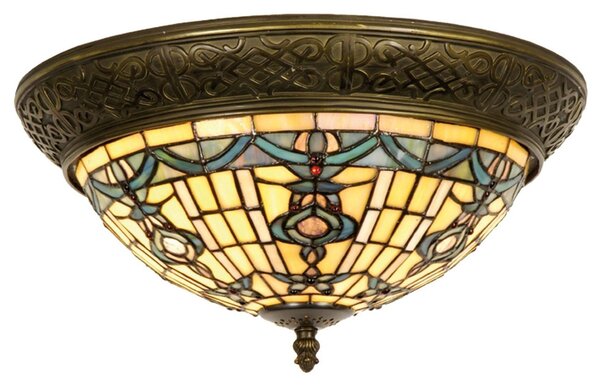 Stropné svietidlo Tiffany Alloment - Ø 38*19 cm 2x E14 / Max 40W - Clayre & Eef