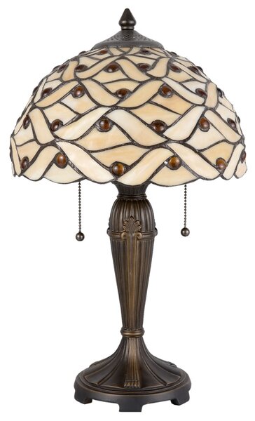 Stolná lampa Tiffany Joana - 30*51 cm 2x E27/40W - Clayre & Eef